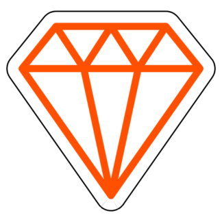 Diamond Sticker (Orange)